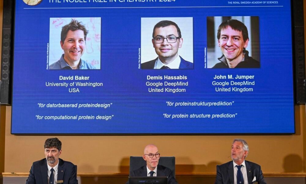 Google AI scientists win Nobel Prize in chemistry