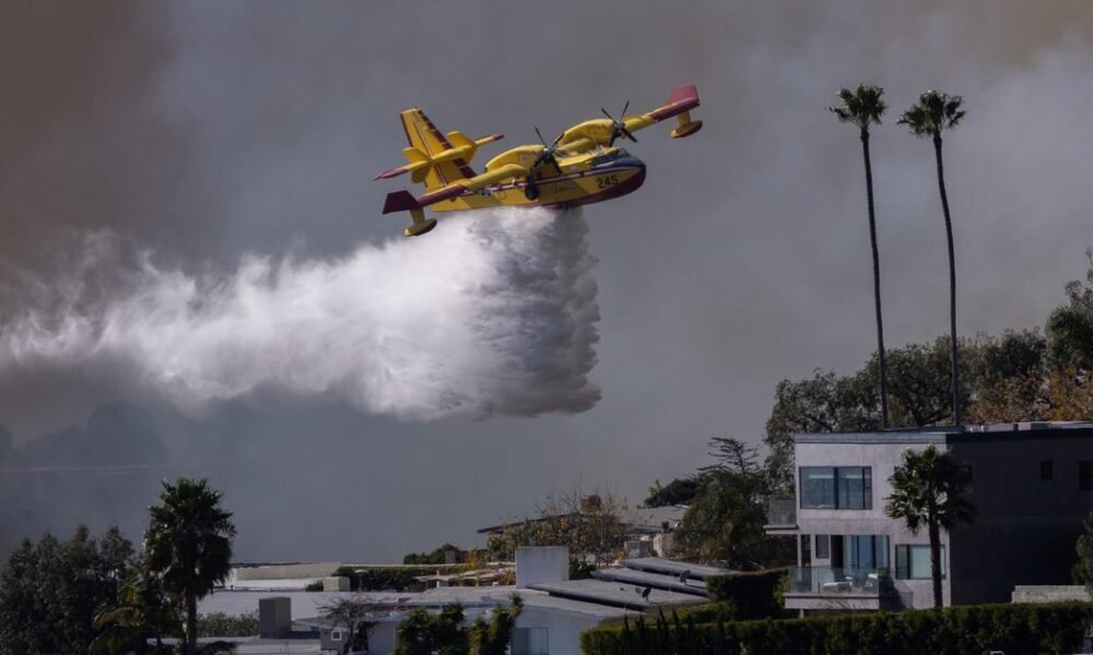 Drone takes out Super Scooper fighting Los Angeles wildfires