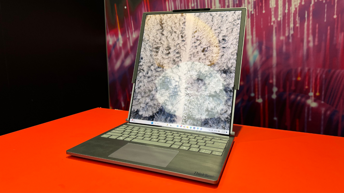 Hands on with Lenovo's 'rollable' display laptop at CES 2025