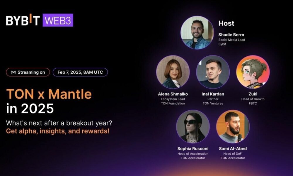 TON and Mantle Set to Reveal 2025 Infrastructure Investments & Incubation Roadmap on Bybit Web3 Livestream