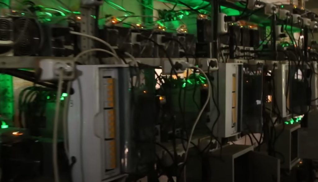 Inside a crypto mining data center in Irkutsk, Russia.